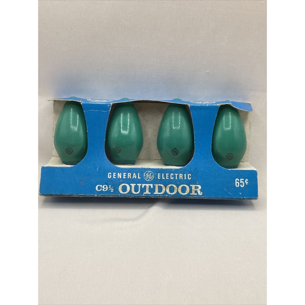 Vintage GE C 9.5 Green Replacement Bulbs Christmas Lamps Holiday Lights